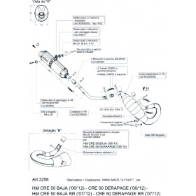 Exhaust LeoVince X Fight HM CRE Derapage