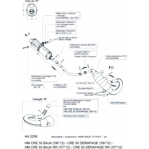 Exhaust LeoVince X Fight HM CRE Derapage Exhaust LeoVince X Fight HM CRE Derapage