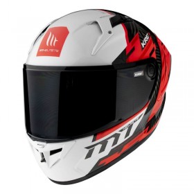 Full Face Helmet MT Helmets KRE+ Carbon Brush A5 red