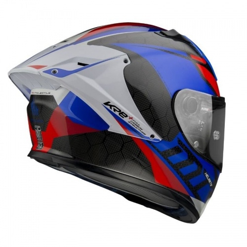 Full Face Helmet MT Helmets KRE+ Carbon Projectile D7 blue Full Face Helmet MT Helmets KRE+ Carbon Projectile D7 blue