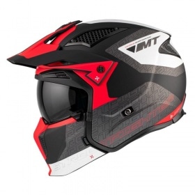 Flip-Up Helmet MT Helmets Streetfighter SV S Totem grey / red