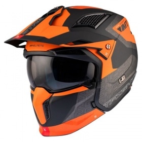 Flip-Up Helmet MT Helmets Streetfighter SV S Totem grey / orange