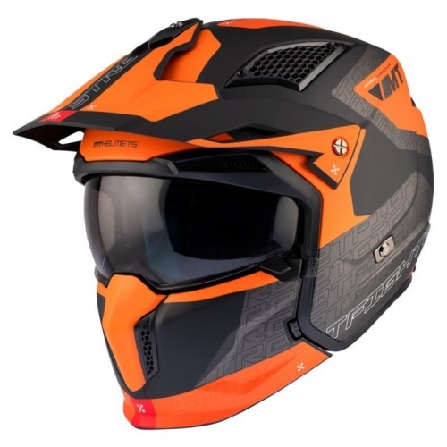 Flip-Up Helmet MT Helmets Streetfighter SV S Totem grey / orange Flip-Up Helmet MT Helmets Streetfighter SV S Totem grey / orange