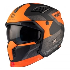 Flip-Up Helmet MT Helmets Streetfighter SV S Totem grey / orange
