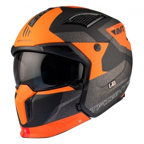 Flip-Up Helmet MT Helmets Streetfighter SV S Totem grey / orange Flip-Up Helmet MT Helmets Streetfighter SV S Totem grey / orange