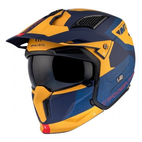 Flip-Up Helmet MT Helmets Streetfighter SV S Totem blue / yellow Flip-Up Helmet MT Helmets Streetfighter SV S Totem blue / yellow