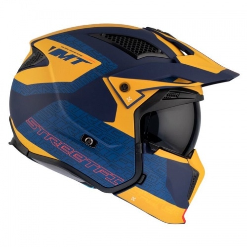 Flip-Up Helmet MT Helmets Streetfighter SV S Totem blue / yellow Flip-Up Helmet MT Helmets Streetfighter SV S Totem blue / yellow