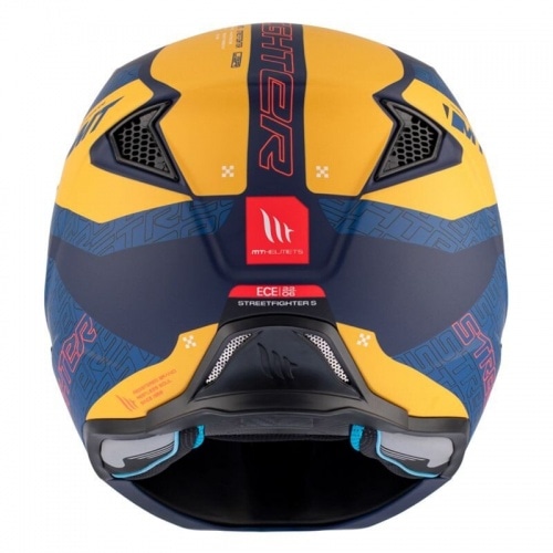 Flip-Up Helmet MT Helmets Streetfighter SV S Totem blue / yellow Flip-Up Helmet MT Helmets Streetfighter SV S Totem blue / yellow
