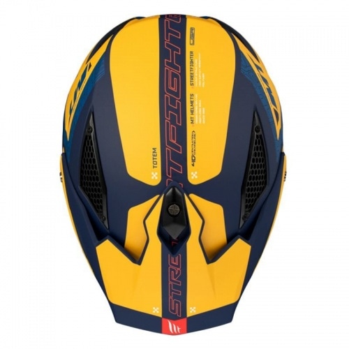 Flip-Up Helmet MT Helmets Streetfighter SV S Totem blue / yellow Flip-Up Helmet MT Helmets Streetfighter SV S Totem blue / yellow
