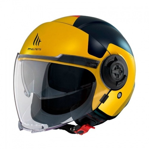 Open Face Helmet MT Helmets Viale SV S Beta blue / yellow Open Face Helmet MT Helmets Viale SV S Beta blue / yellow