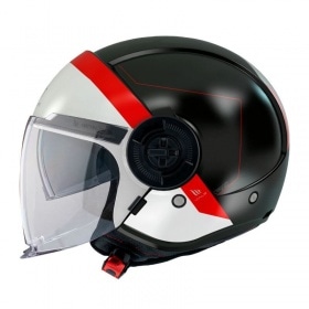 Open Face Helmet MT Helmets Viale SV S 68 Units black / red