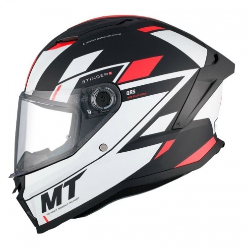 Full Face Helmet MT Helmets Stinger 2 Zivze black / white Full Face Helmet MT Helmets Stinger 2 Zivze black / white
