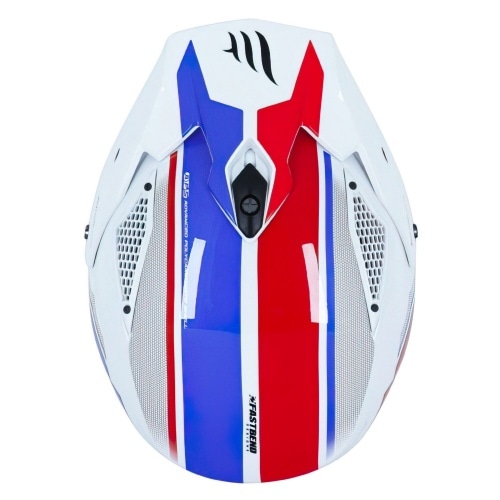 Trials Helmet MT Streetfighter SV Twin glossy white / blue / red XS Trials Helmet MT Streetfighter SV Twin glossy white / blue / red XS