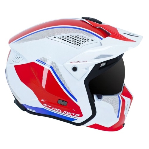 Trials Helmet MT Streetfighter SV Twin glossy white / blue / red XS Trials Helmet MT Streetfighter SV Twin glossy white / blue / red XS