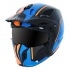 Trials Helmet MT Streetfighter SV Twin glossy nero / blue / orange Trials Helmet MT Streetfighter SV Twin glossy nero / blue / orange
