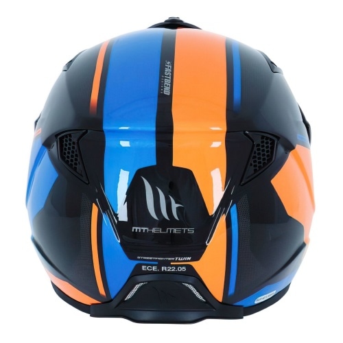 Trials ķivere MT Streetfighter SV Twin spīdīga nero / blue / orange S Trials ķivere MT Streetfighter SV Twin spīdīga nero / blue / orange S