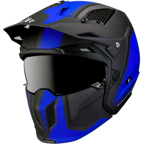Trials Helmet MT Streetfighter SV Twin matte black / blue XS Trials Helmet MT Streetfighter SV Twin matte black / blue XS