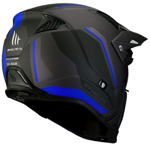 Trials Helmet MT Streetfighter SV Twin matte black / blue XS Trials Helmet MT Streetfighter SV Twin matte black / blue XS