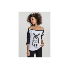 T-Shirt Brandalised - Banksy´s Graffiti Ape Raglan Ladies white/black
