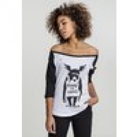 T-Shirt Brandalised - Banksy´s Graffiti Ape Raglan Ladies white/black