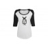 T-Shirt Brandalised - Banksy´s Graffiti Ape Raglan Ladies white/black T-Shirt Brandalised - Banksy´s Graffiti Ape Raglan Ladies white/black