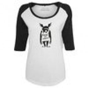 T-Shirt Brandalised - Banksy´s Graffiti Ape Raglan Ladies white/black