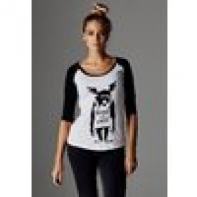 T-Shirt Brandalised - Banksy´s Graffiti Ape Raglan Ladies white/black