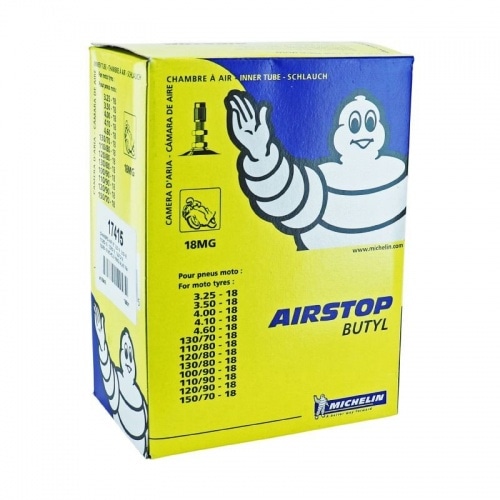 Inner Tube 18" 130/70 - 3.25 4.60 Michelin Airstop 18mg TR4 valve Inner Tube 18" 130/70 - 3.25 4.60 Michelin Airstop 18mg TR4 valve