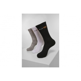 Socks Fuck Off 3-pack black/white light grey