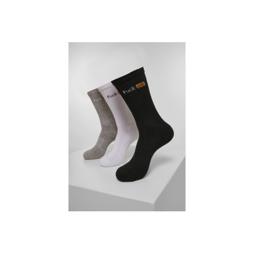 Socks Fuck Off 3-pack black/white light grey Socks Fuck Off 3-pack black/white light grey