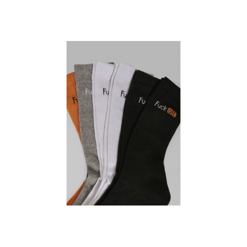 Socks Fuck Off 6-Pack black/white/grey/neon orange Socks Fuck Off 6-Pack black/white/grey/neon orange