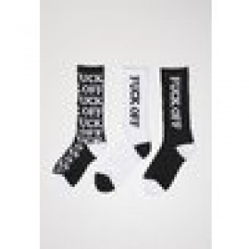 Socks Fuck OFF Allover 3 - Pack black/white