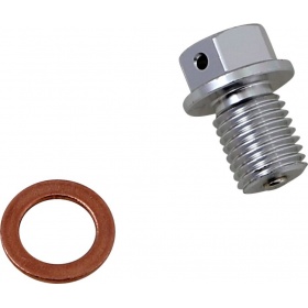 Oil Drain Screw magnetic Moose Racing CR 125 / 250 silver