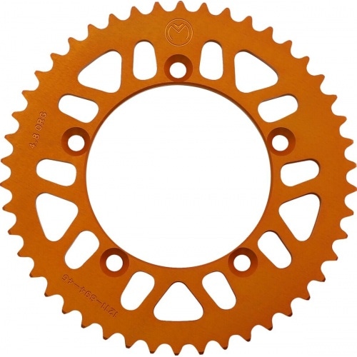 Aizmugurējā sprocket alumīnija 420 Moose Racing TC / SX 65 46 zobi oranža Aizmugurējā sprocket alumīnija 420 Moose Racing TC / SX 65 46 zobi oranža