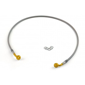 Brake Line Motacc front stainless steel / golden banjo fitting MBK Nitro / Aerox