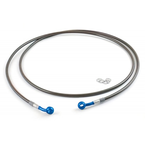 Brake Line Motacc front carbon / blue banjo fitting MBK Nitro / Aerox Brake Line Motacc front carbon / blue banjo fitting MBK Nitro / Aerox