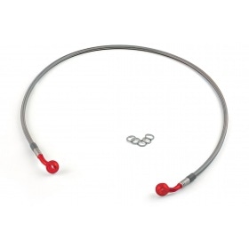 Bremžu vads Motacc aizmugurējais nerūsējošais tērauds / sarkans banjo savienojums MBK Nitro / Aerox