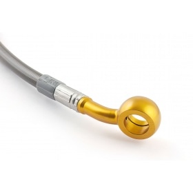 Bremžu vads Motacc aizmugurējais oglekļa / zelta banjo savienojums MBK Nitro / Aerox