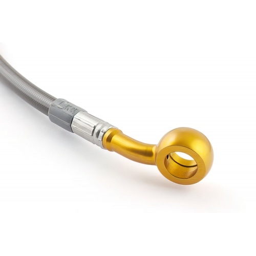 Bremžu vads Motacc aizmugurējais oglekļa / zelta banjo savienojums MBK Nitro / Aerox Bremžu vads Motacc aizmugurējais oglekļa / zelta banjo savienojums MBK Nitro / Aerox