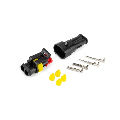 Elektriskais savienotājs ūdensnecaurlaidīgs 2 kontakti Elektriskais savienotājs ūdensnecaurlaidīgs 2 kontakti