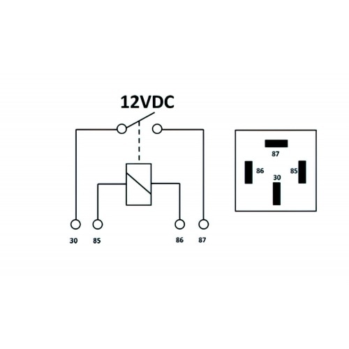 Startera relejs, 4 kontakti, 12V / 30A - 40A Startera relejs, 4 kontakti, 12V / 30A - 40A