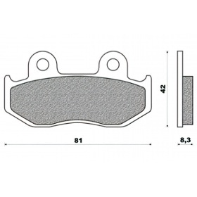 Brake Pads 81,1x42x8,5mm