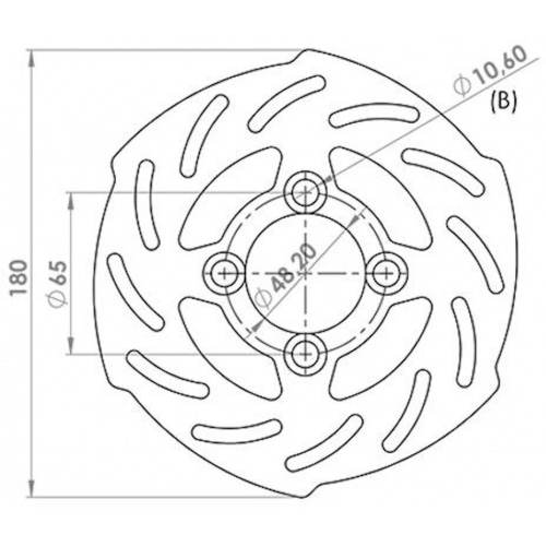 Brake Disc Yamaha BWs 180mm - 4 holes Brake Disc Yamaha BWs 180mm - 4 holes