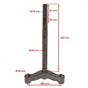 Trīskāršā skava d.28mm Peugeot Kisbee 50cc