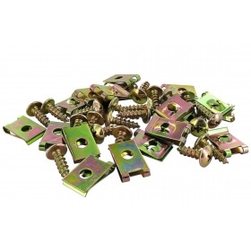 Apmales skrūvju komplekts + skavas M5x15 (x20)