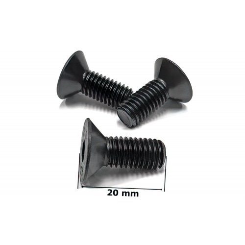 Skrūves f. bremžu disks x3 ar iegremdētu galvu M8 x 20mm melnas Skrūves f. bremžu disks x3 ar iegremdētu galvu M8 x 20mm melnas