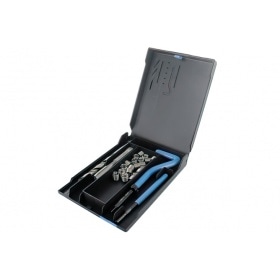 Vītņu labošanas komplekts, ar urbi, krānu, instrumentu, 20x vītņu ieliktņiem, M8x1,25