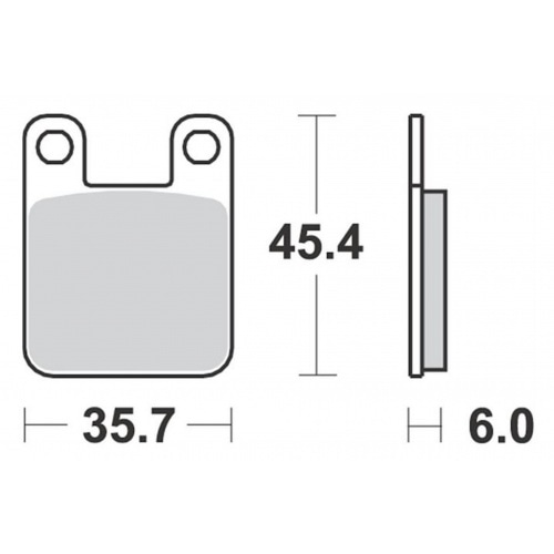 Brake Pads RACING, sintered metal, S11, 45.5x36x6mm Brake Pads RACING, sintered metal, S11, 45.5x36x6mm