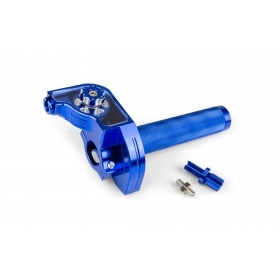 Īsais gāzes rokturis MotoForce Racing CNC Alumīnija Zils