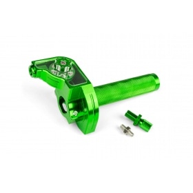 Quick Action Throttle MotoForce Racing CNC Aluminium Green